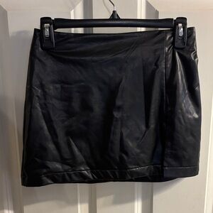 Size Small Sky to Moon Black Leather Mini Skirt